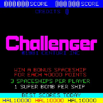 Challenger screen shot title